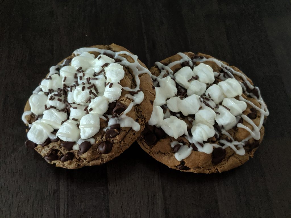 hot chocolate cookies close up