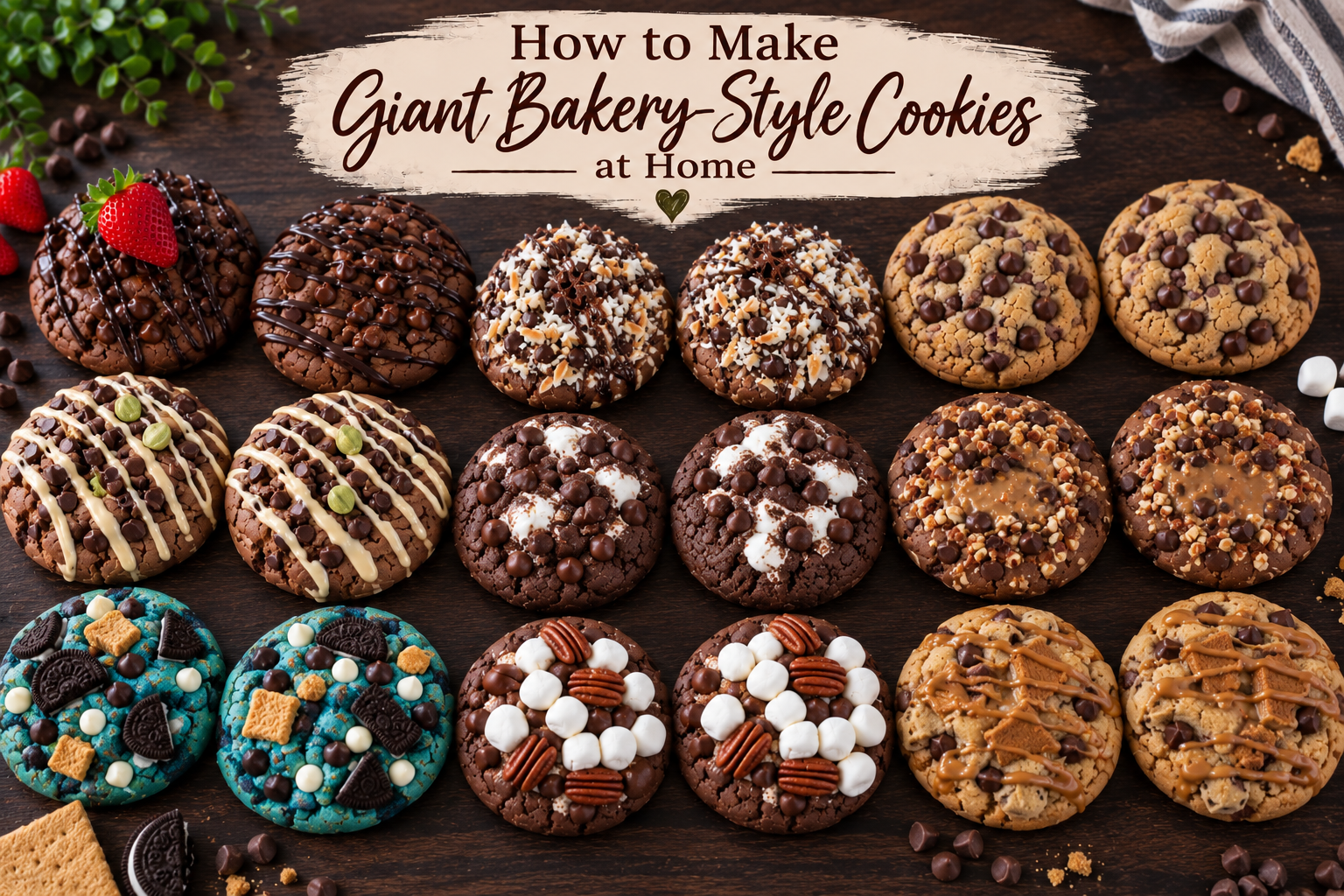 Giant bakery-style cookies