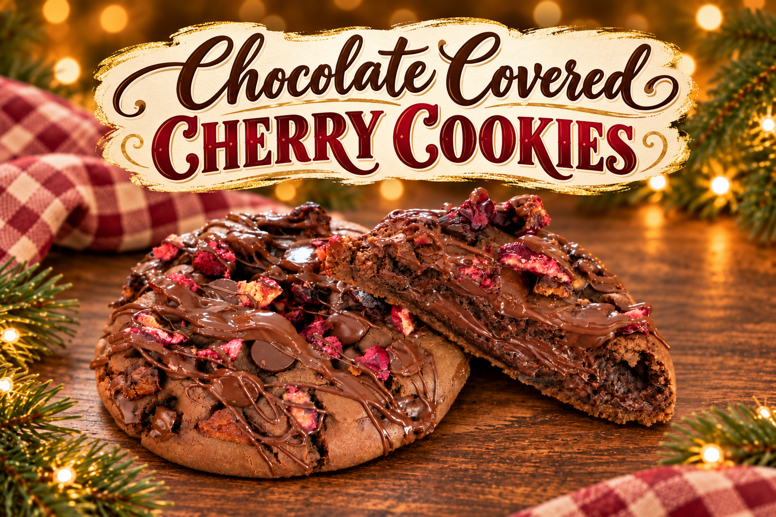 Chocolate Covered Cherry Cookies